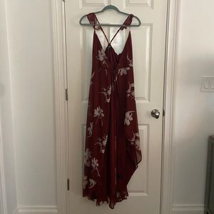 Lulus high-low wrap dress